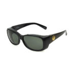 Gloss Black Frame with Leopard Print/Polarized Gray Lenses